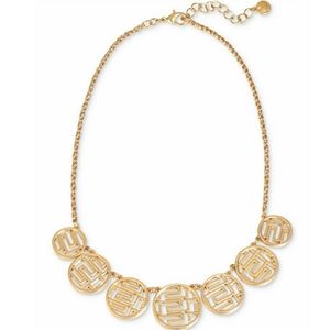 Gold-Tone Geometric Charm Statement Necklace, Created for Macy's